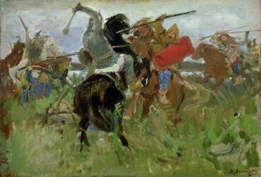 Battle between the Scythians and the Slavonians (Victor Mikhailovich Vasnetsov) - Muzeo.com