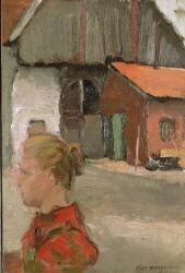 Bâtiments agricoles et figures (Piet Mondrian) - Muzeo.com