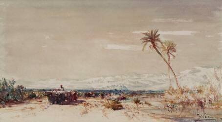 Beyrouth, les deux palmiers (Félix Ziem) - Muzeo.com