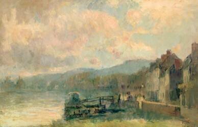 Bords de Seine à Croisset, près de Rouen (Albert Lebourg) - Muzeo.com