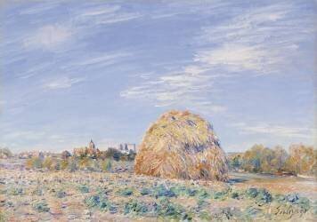 Botte de foin sur les rives du Loing (Alfred Sisley) - Muzeo.com