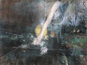 Bras avec un vase à fleurs (Giovanni Boldini) - Muzeo.com