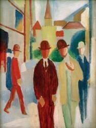 Brights street avec des personnes (August Macke) - Muzeo.com