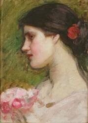 Camélias (John William Waterhouse) - Muzeo.com