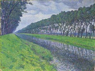 Canal en Flandre (Theo van Rysselberghe) - Muzeo.com