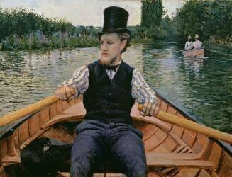 Canotier en Chapeau Haut-de-Forme (Gustave Caillebotte) - Muzeo.com