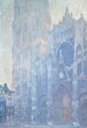 Rouen Cathedrale, the portal and the tower of saint-romain, morning effect , Harmony in white (Claude Monet) - Muzeo.com