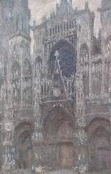 Cathédrale de Rouen, le portail, temps gris, harmonie grise (Claude Monet) - Muzeo.com