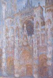Cathédrale de Rouen, le portail, soleil matinal harmonie bleue (Claude Monet) - Muzeo.com