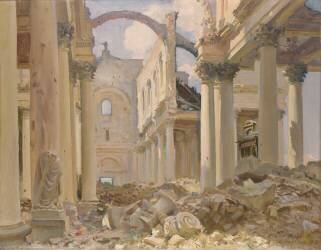 Cathédrale en ruines, Arras (John Singer Sargent) - Muzeo.com