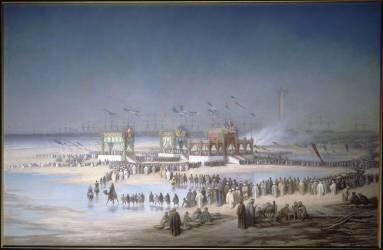 Cérémonie d'inauguration du canal de Suez à Port-Saïd, le 17 novembre 1869. (Edouard Riou) - Muzeo.com