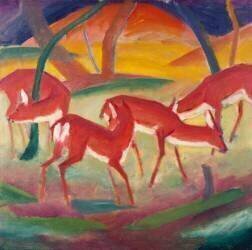Cerfs rouges 1 (Franz Marc) - Muzeo.com