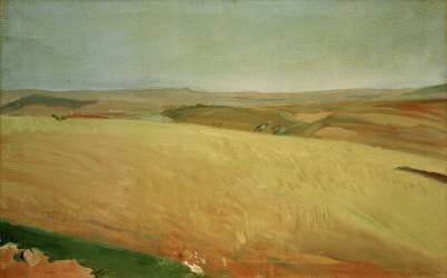 Champs de blé en Castille (Joaquin Sorolla y Bastida) - Muzeo.com