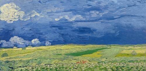 Champs de blé sous les nuages (Vincent van Gogh) - Muzeo.com