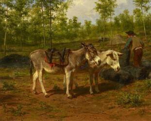 Charbonnier avec ses deux ânes (Rosa Bonheur) - Muzeo.com