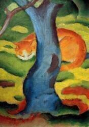 Chat sous un arbre (Franz Marc) - Muzeo.com