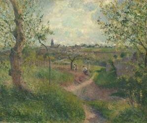 Chemin montant à travers champs. Côte des Grouettes, Pontoise (Camille Pissarro) - Muzeo.com