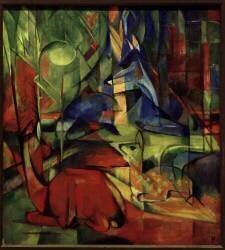 Chevreuils dans la forêt II (Franz Marc) - Muzeo.com