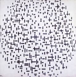 Compositie in Zwat en Wit (Composition plus ou moins avec lignes noires et blanches) (Piet Mondrian) - Muzeo.com