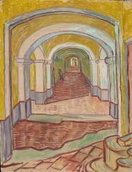 Corridor dans l'asile (Vincent van Gogh) - Muzeo.com