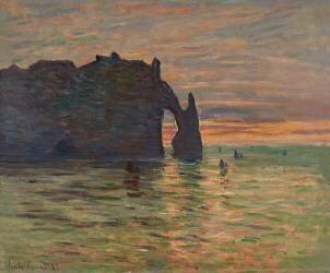 Coucher de soleil à Etretat (Claude Monet) - Muzeo.com
