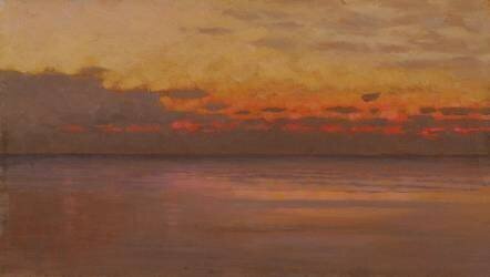Coucher de soleil sur la mer (William Bright Morris) - Muzeo.com