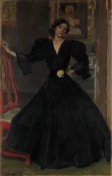 Dame de Sorolla en noir (Joaquin Sorolla y Bastida) - Muzeo.com
