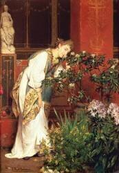 Dans le péristyle (Lawrence Alma-Tadema) - Muzeo.com