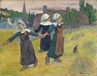 Danse Bretonne des filles à Pont-Aven (Paul Gauguin) - Muzeo.com