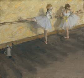 Danseurs s'exerçant à la barre (Edgar Degas) - Muzeo.com