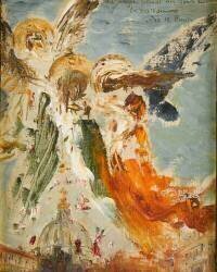 Des anges jettent des fleurs sur le Vatican (Gustave Moreau) - Muzeo.com