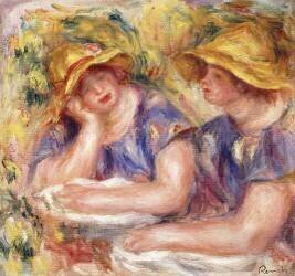 Deux femmes en robe bleue (Auguste Renoir) - Muzeo.com
