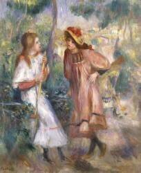 Deux filles dans le jardin de Montmartre (Auguste Renoir) - Muzeo.com