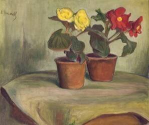 Deux pots de bégonias (Wladyslaw Slewinski) - Muzeo.com