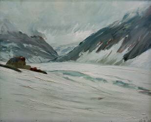 Eau profonde avec neige (Kurt Schwitters) - Muzeo.com