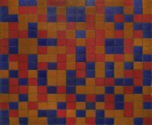 Echiquier aux couleurs sombres (Piet Mondrian) - Muzeo.com