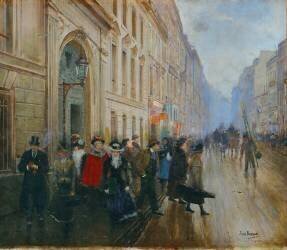 Élèves quittant le Conservatoire (Jean Béraud) - Muzeo.com
