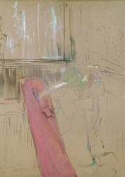 En haut de l'escalier de la rue des Moulins (Henri de Toulouse-Lautrec) - Muzeo.com