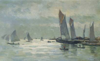 En rade de La Rochelle (Albert Lebourg) - Muzeo.com