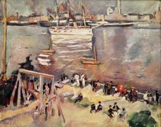 Entrée d'une Corvette dans le Port d'Anvers (Achille Emile Othon Friesz) - Muzeo.com