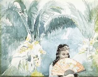 Espagnole cachée par un évantail (Winslow Homer) - Muzeo.com