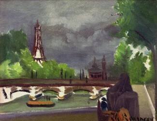 Esquisse, vue de la Tour Eiffel et du Trocadéro (Henri Rousseau) - Muzeo.com