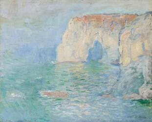 Etretat, la Manneporte, reflets sur l'eau (Claude Monet) - Muzeo.com
