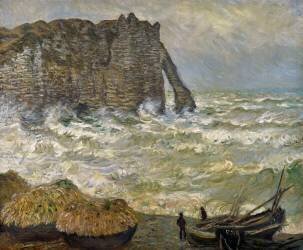 Etretat, mer agitée (Claude Monet) - Muzeo.com