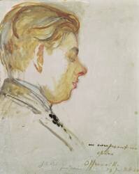 Étude pour un portrait de Francis Poulenc (Jacques-Emile Blanche) - Muzeo.com