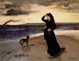 Farewell at the Seafront (Alfred Stevens) - Muzeo.com