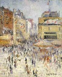 Fête de la Bastille dans la rue de Clignancourt (Gustave Loiseau) - Muzeo.com