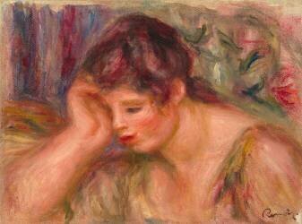 Femme accoudée (Auguste Renoir) - Muzeo.com