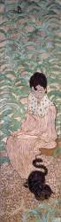 Femme assise avec un chat (Pierre Bonnard) - Muzeo.com