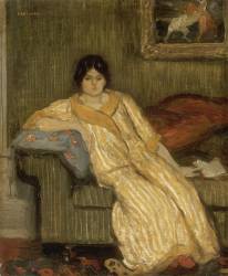 Femme assise dans un canapé (Théophile Alexandre Steinlen) - Muzeo.com